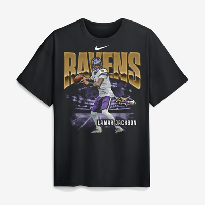 Lamar Jackson Baltimore Ravens Nike Player Graphic Max90 T-Shirt - Black