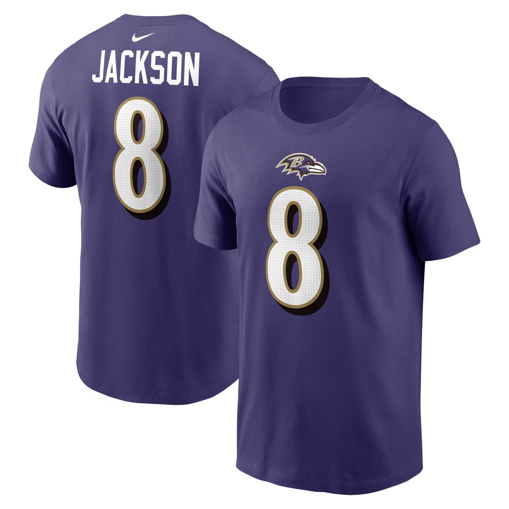Lamar Jackson Baltimore Ravens Nike Player Name & Number T-Shirt - Purple