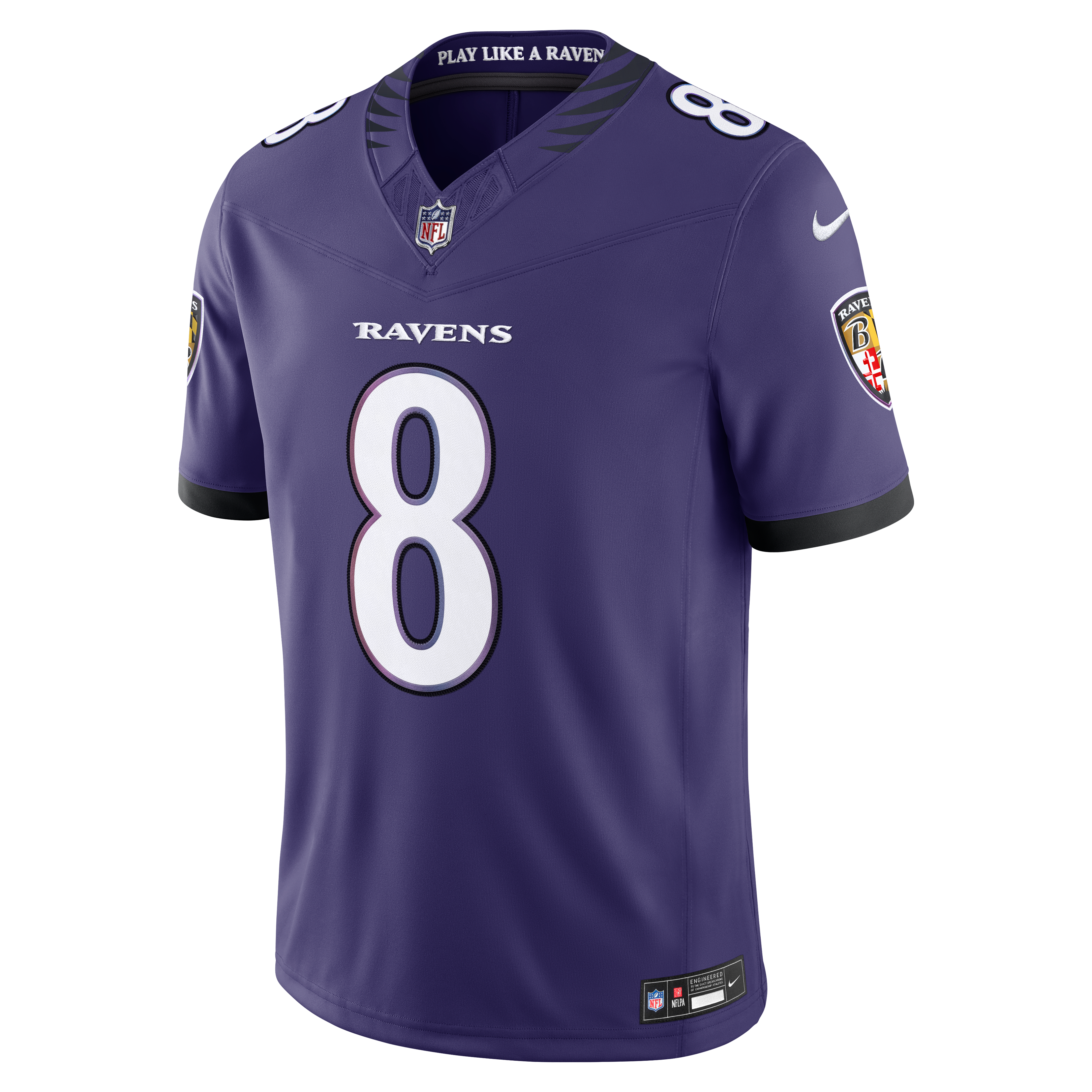 Lamar Jackson Baltimore Ravens Team Vapor F.U.S.E. Stitched Limited Jersey Purple