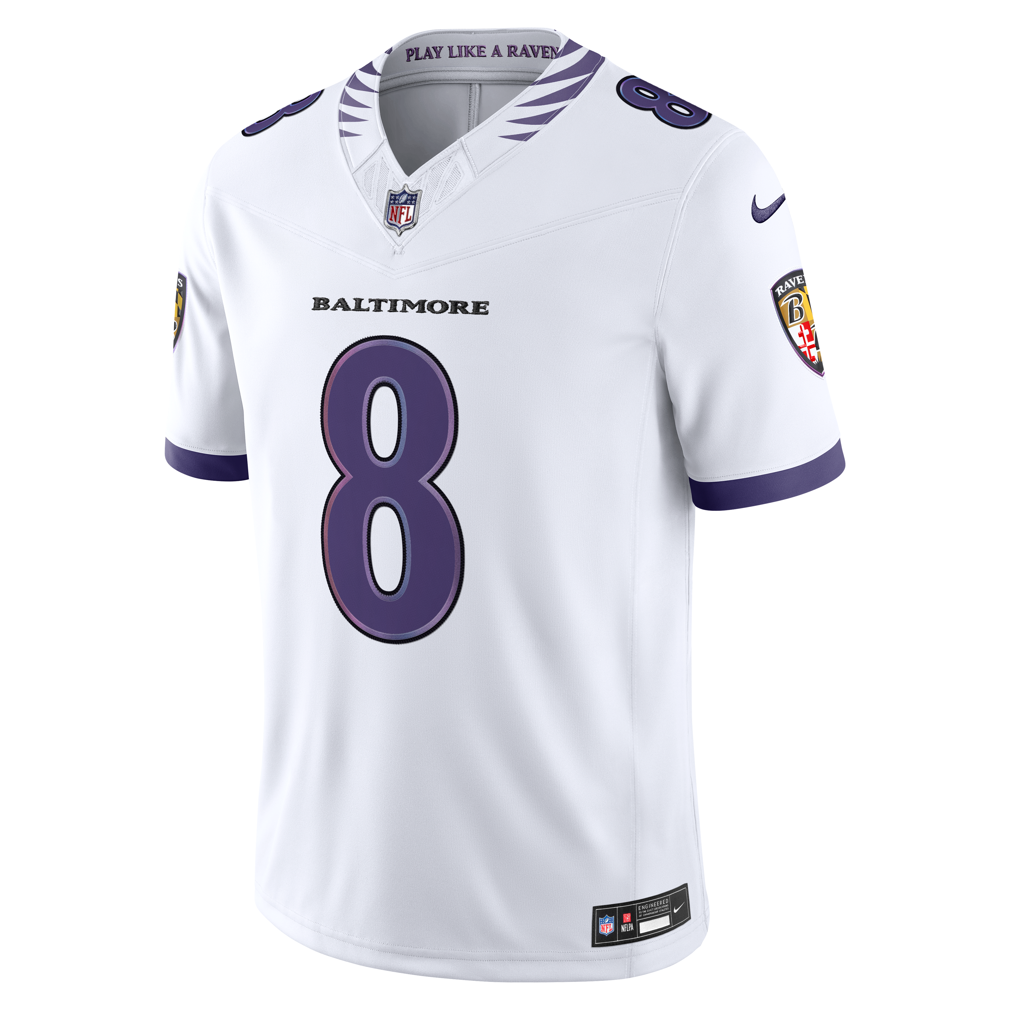 Lamar Jackson Baltimore Ravens Vapor F.U.S.E. Stitched Limited Jersey White