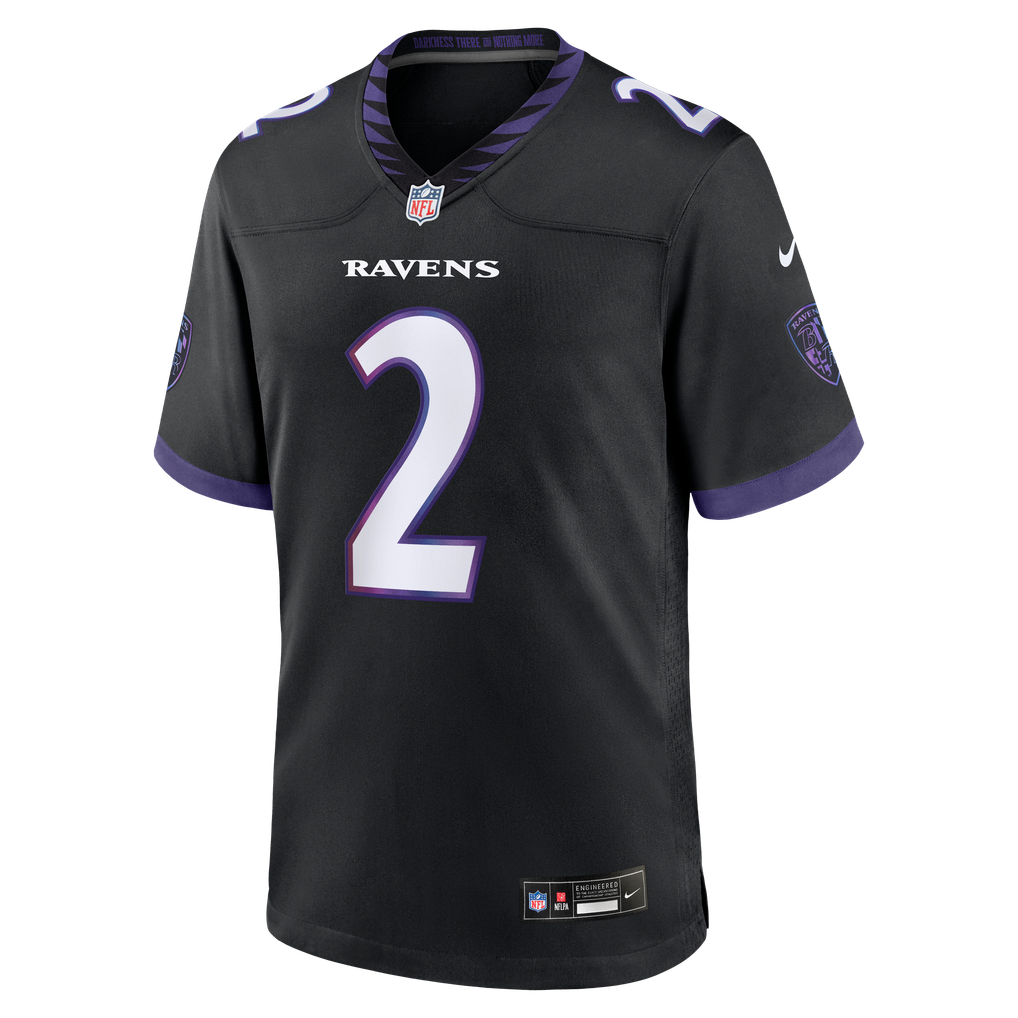 Nate Wiggins Baltimore Ravens Nike Alternate Game Jersey - Black