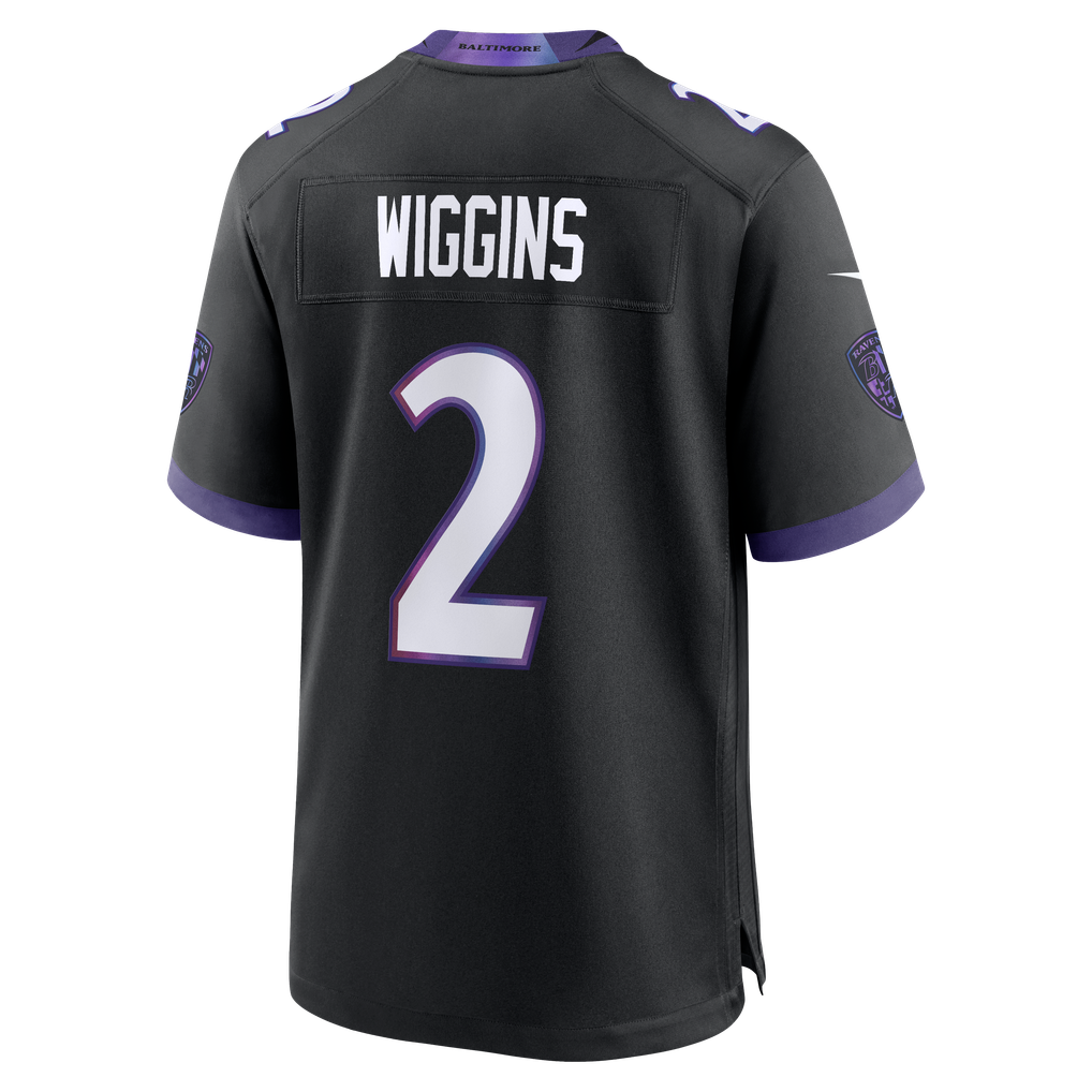 Nate Wiggins Baltimore Ravens Nike Alternate Game Jersey - Black