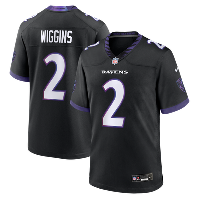 Nate Wiggins Baltimore Ravens Nike Alternate Game Jersey - Black