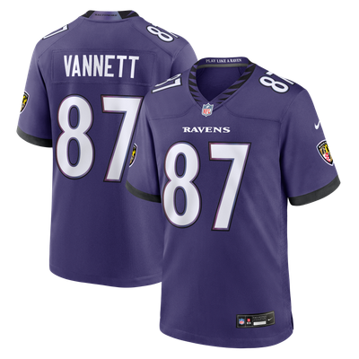 Nick Vannett Baltimore Ravens Nike Game Player Jersey - Purple