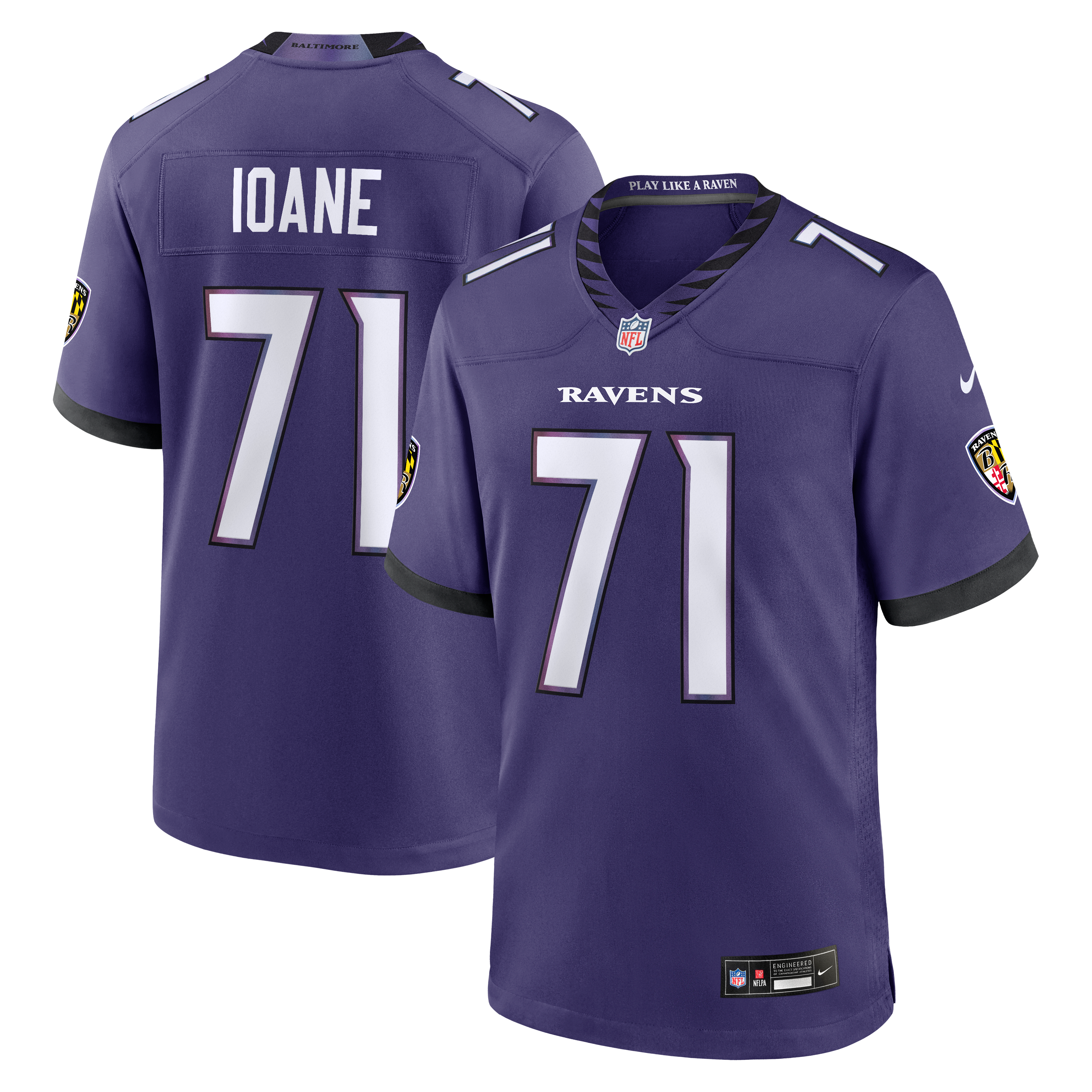 Olaivavega Ioane Baltimore Ravens 2026 NFL Draft First Round Pick No. 14 Team Game Jersey Purple