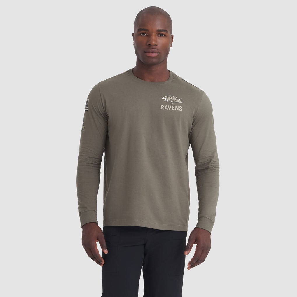 Baltimore Ravens Nike 2025 Salute to Service Sideline Long Sleeve T-Shirt - Olive