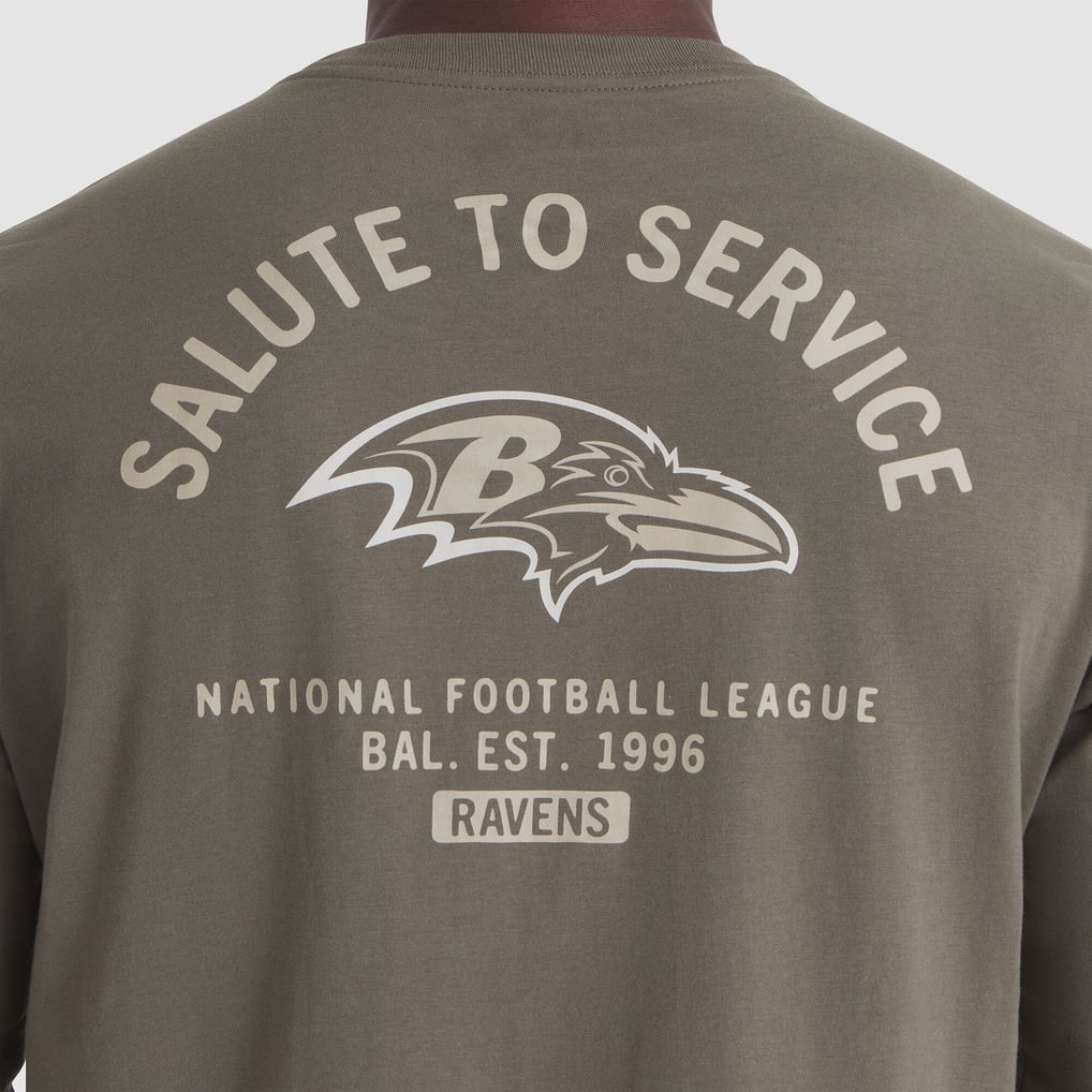 Baltimore Ravens Nike 2025 Salute to Service Sideline Long Sleeve T-Shirt - Olive