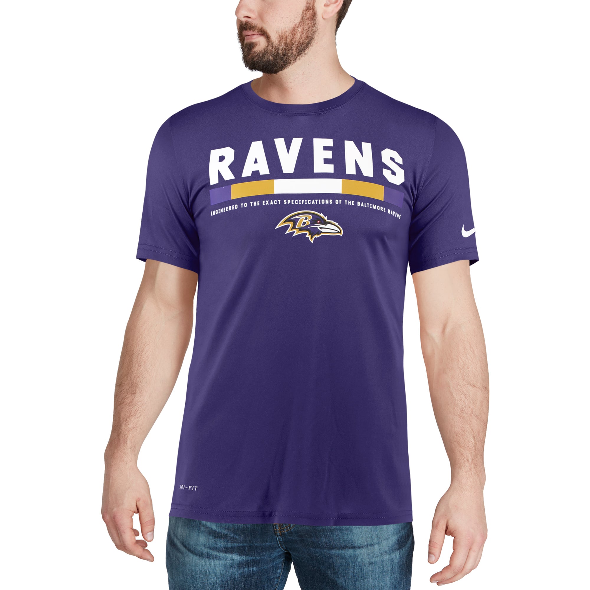 Men's Baltimore Ravens Nike Purple Sideline Legend Staff
