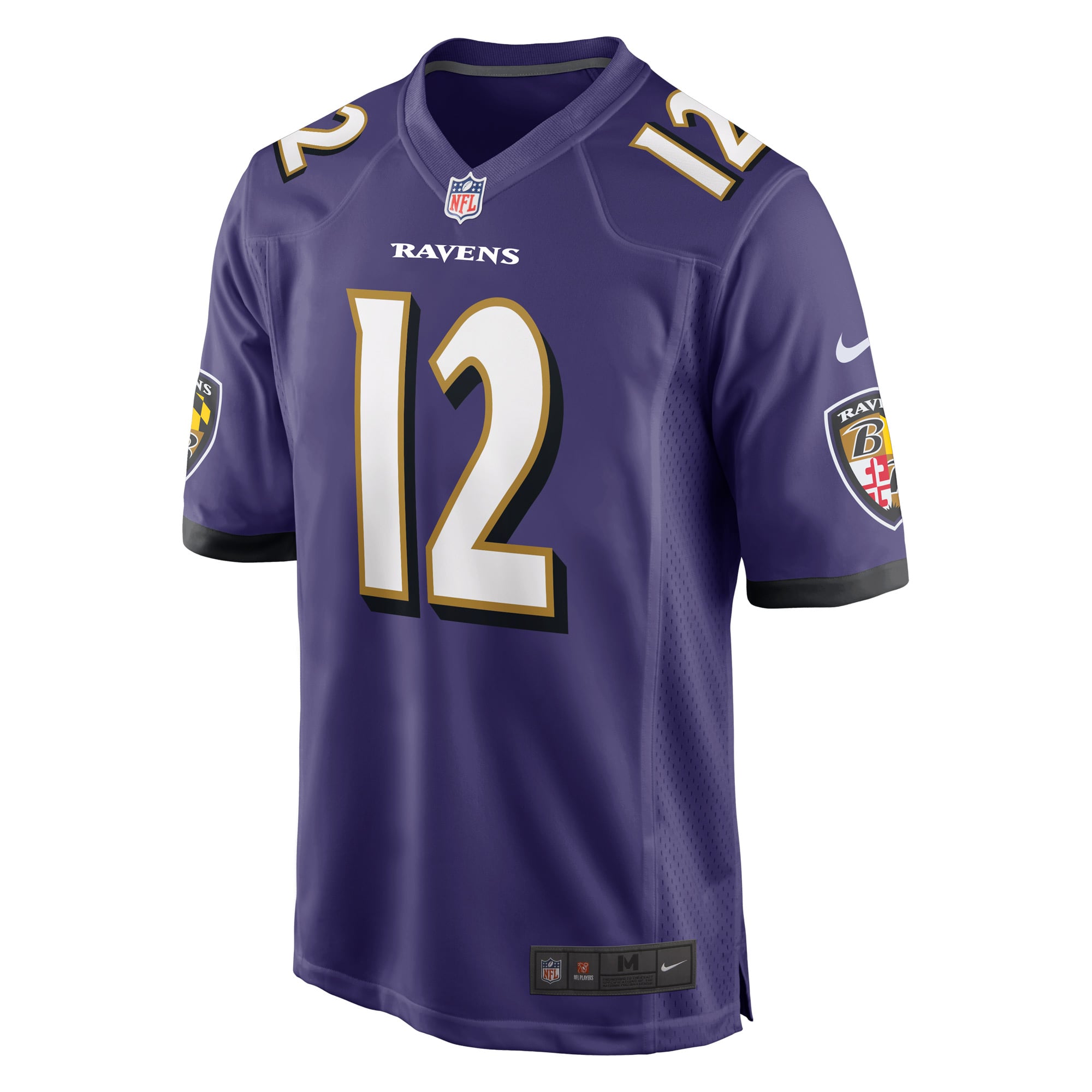NFL Ravens ユニフォーム 8番 Mサイズ Men's Baltimore Ravens Rashod Bateman Nike Purple Game Jersey