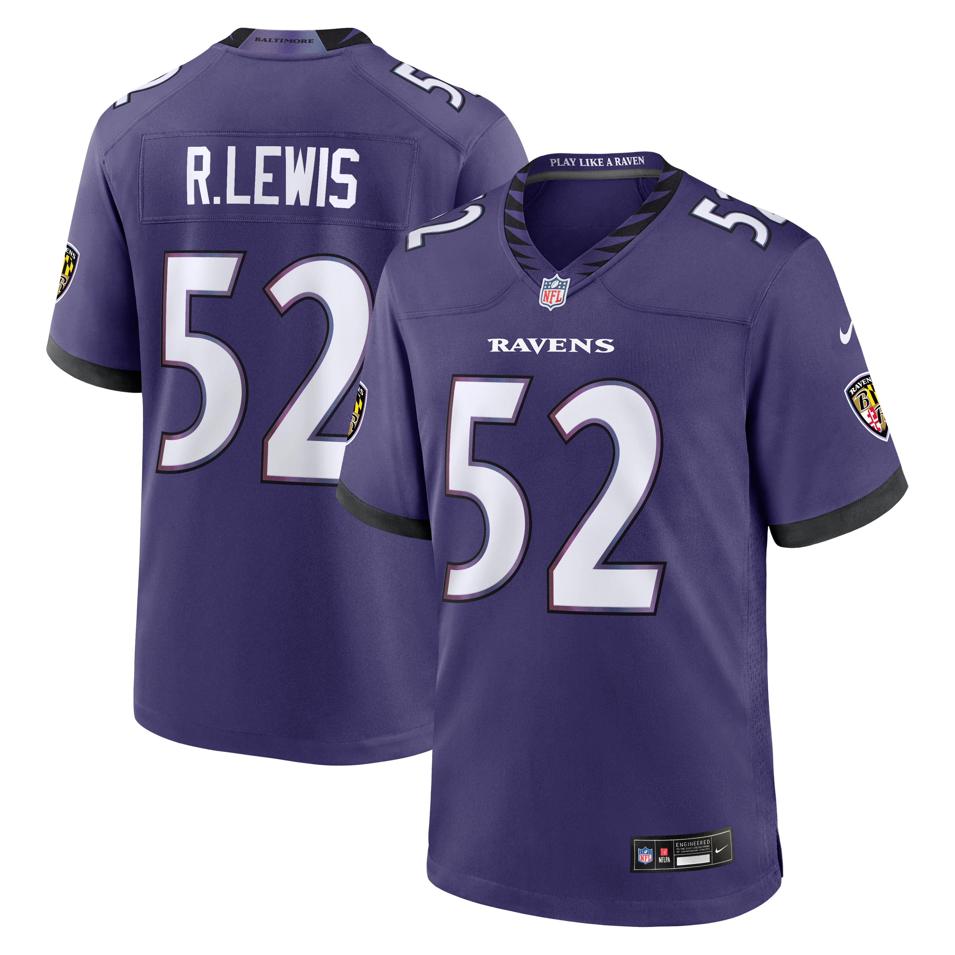 Ray Lewis Baltimore Ravens Team Retired Player Game Jersey Purple