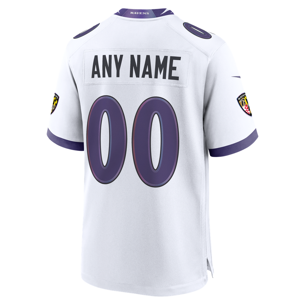  Baltimore Ravens Nike Custom Game Jersey - White