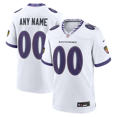  Baltimore Ravens Nike Custom Game Jersey - White