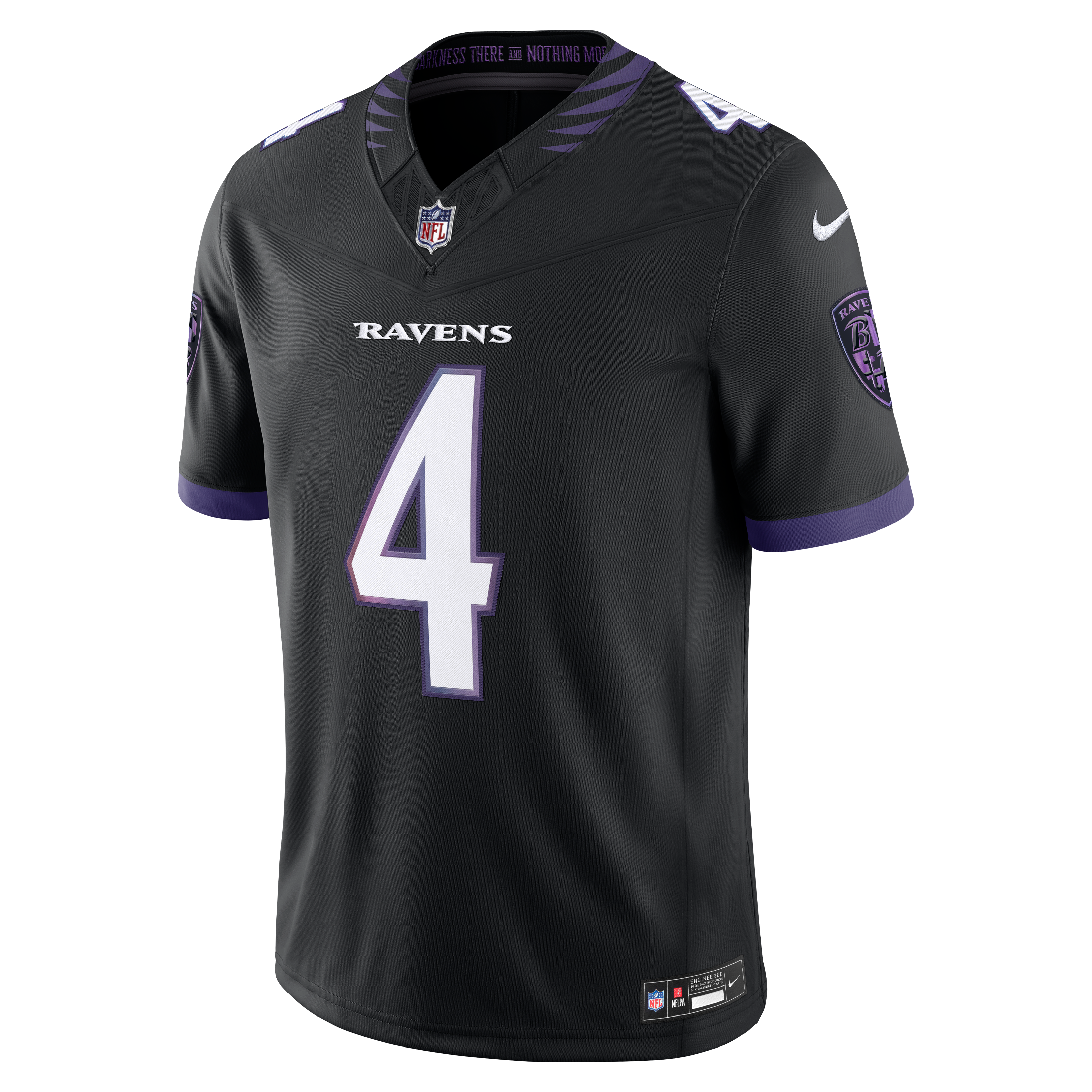 Zay Flowers Baltimore Ravens Alternate Alternate Vapor F.U.S.E. Stitched Limited Jersey Black