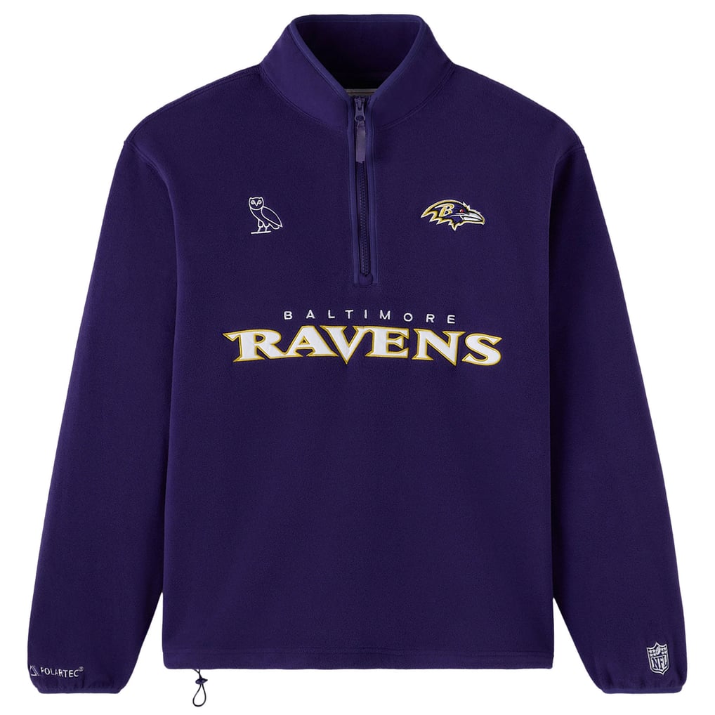 Baltimore Ravens OVO Polartec Mock Neck Half-Zip Fleece - Purple