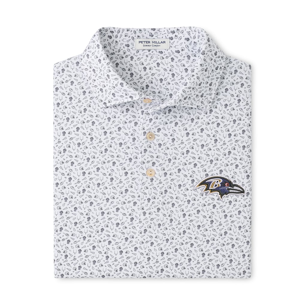Baltimore Ravens Peter Millar Kick Off Performance Jersey Polo - Gray