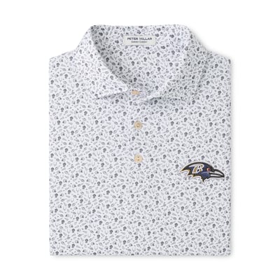 Baltimore Ravens Peter Millar Kick Off Performance Jersey Polo - Gray