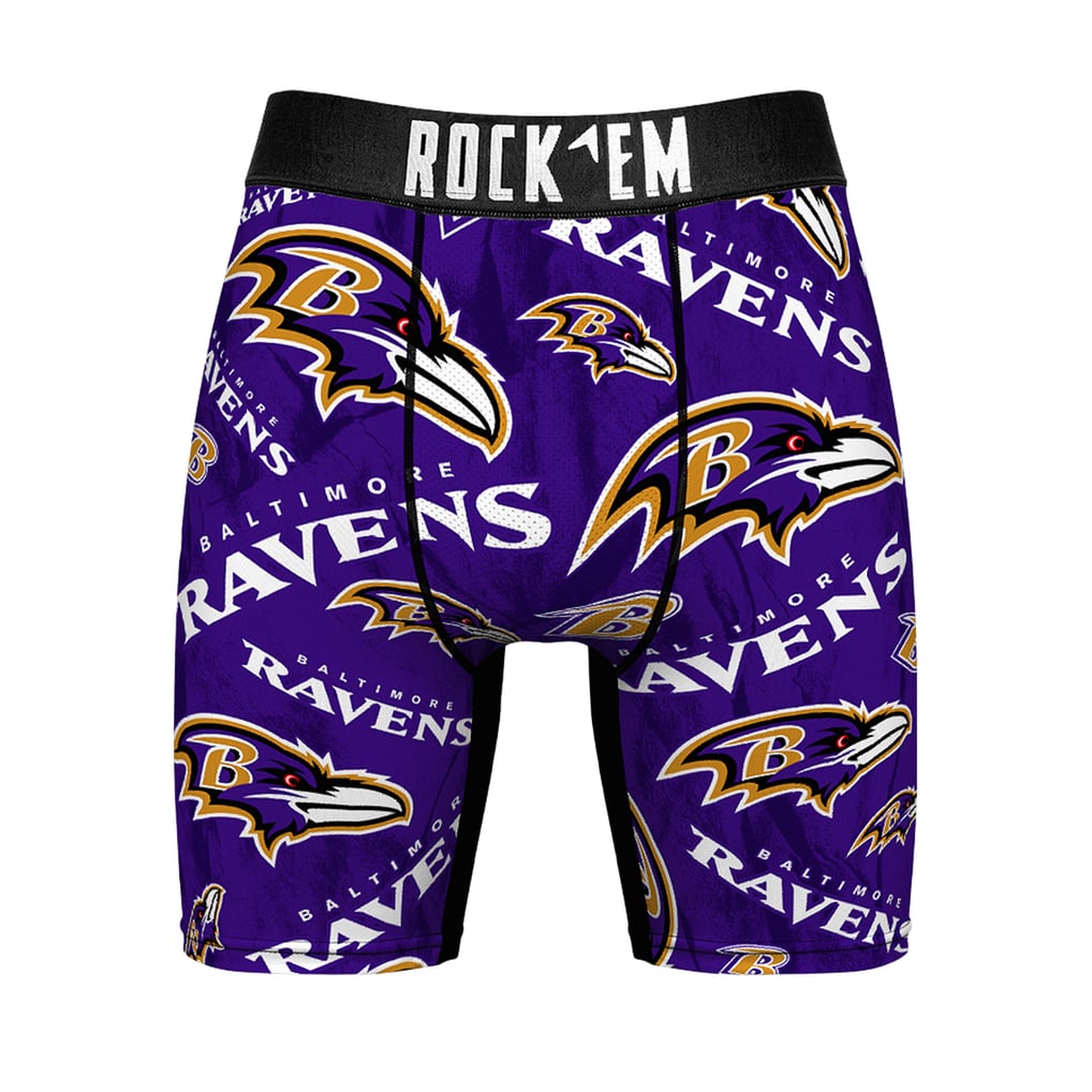  Baltimore Ravens Rock Em Logo Boxer Briefs - Purple