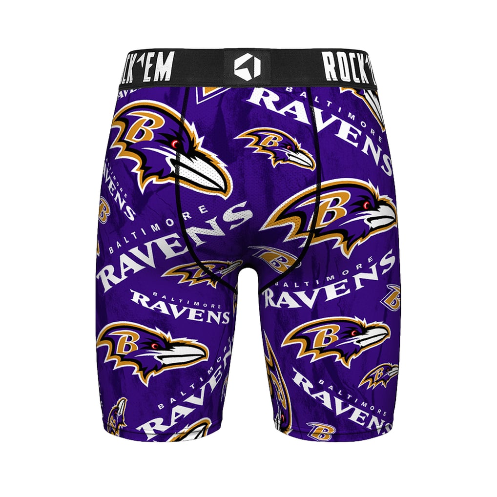  Baltimore Ravens Rock Em Logo Boxer Briefs - Purple