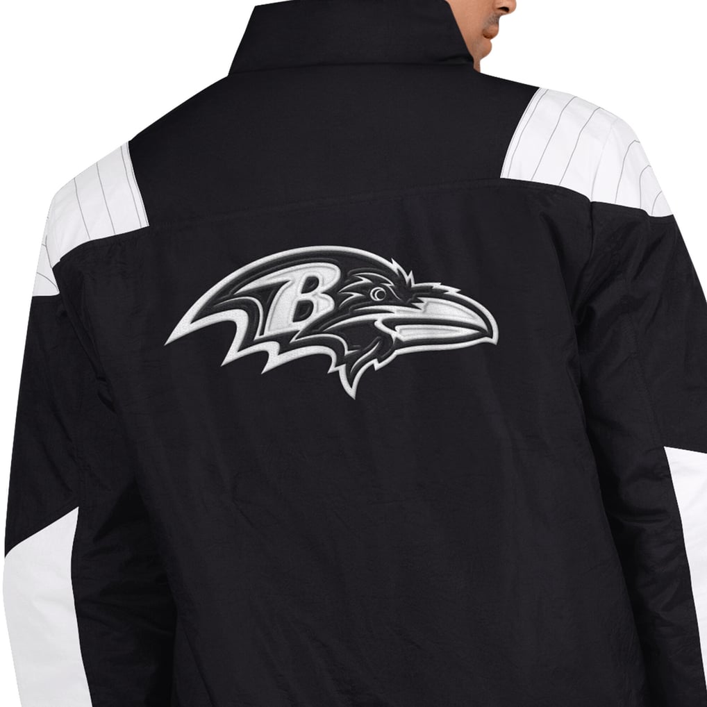 Baltimore Ravens Starter Gridiron Half-Zip Jacket - Black