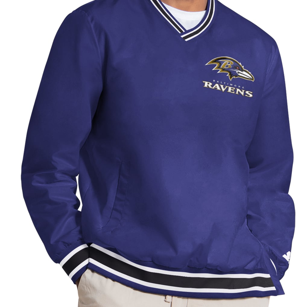 Lamar Jackson Baltimore Ravens Starter Player Layer V-Neck Pullover - Purple
