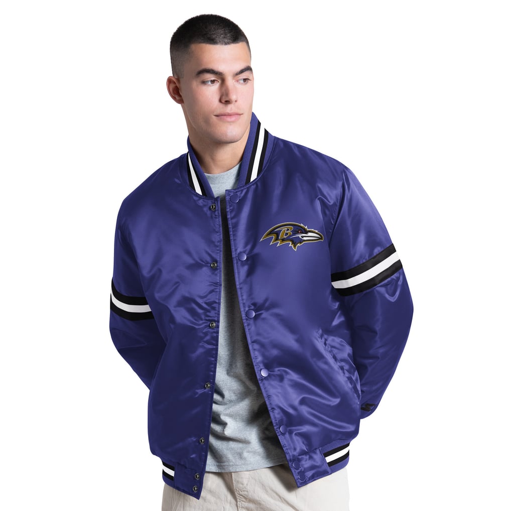 Baltimore Ravens Starter Courtside Varsity Full Snap Jacket - Purple