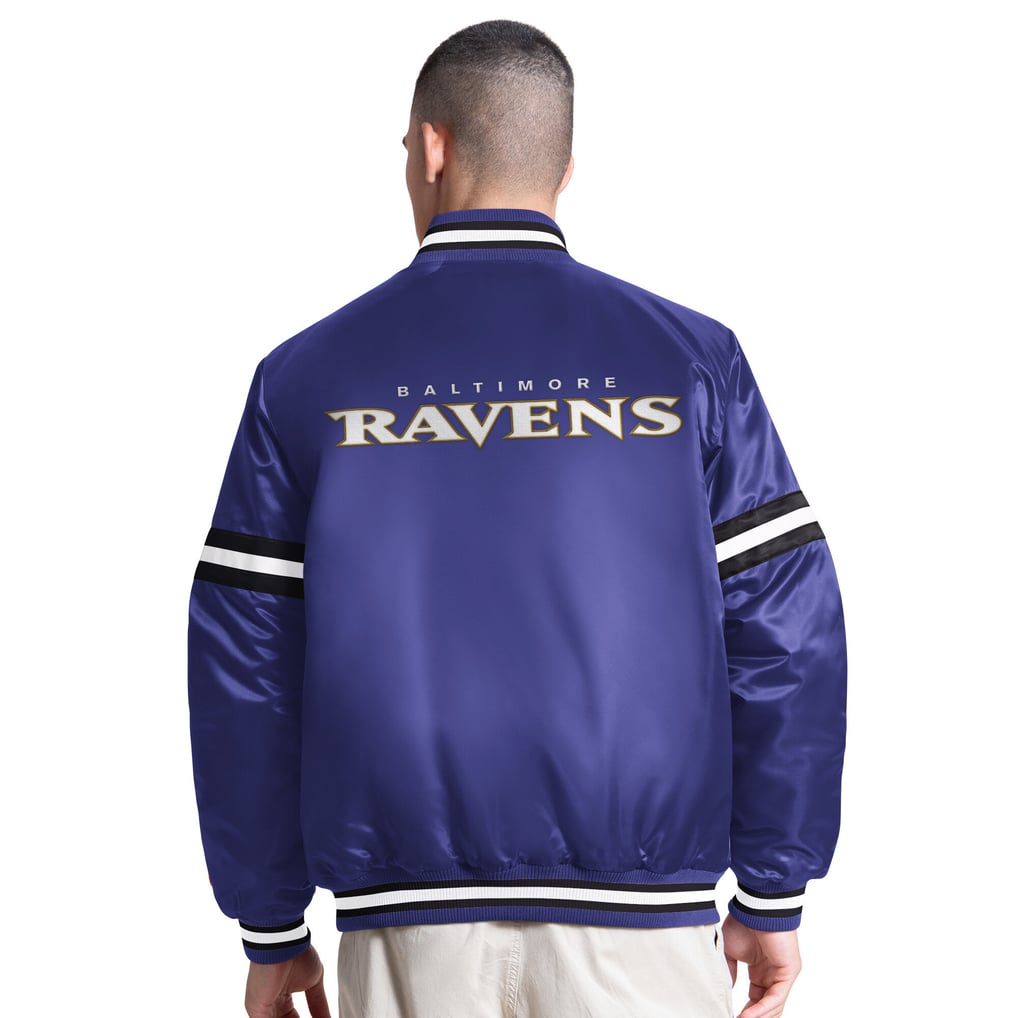 Baltimore Ravens Starter Courtside Varsity Full Snap Jacket - Purple