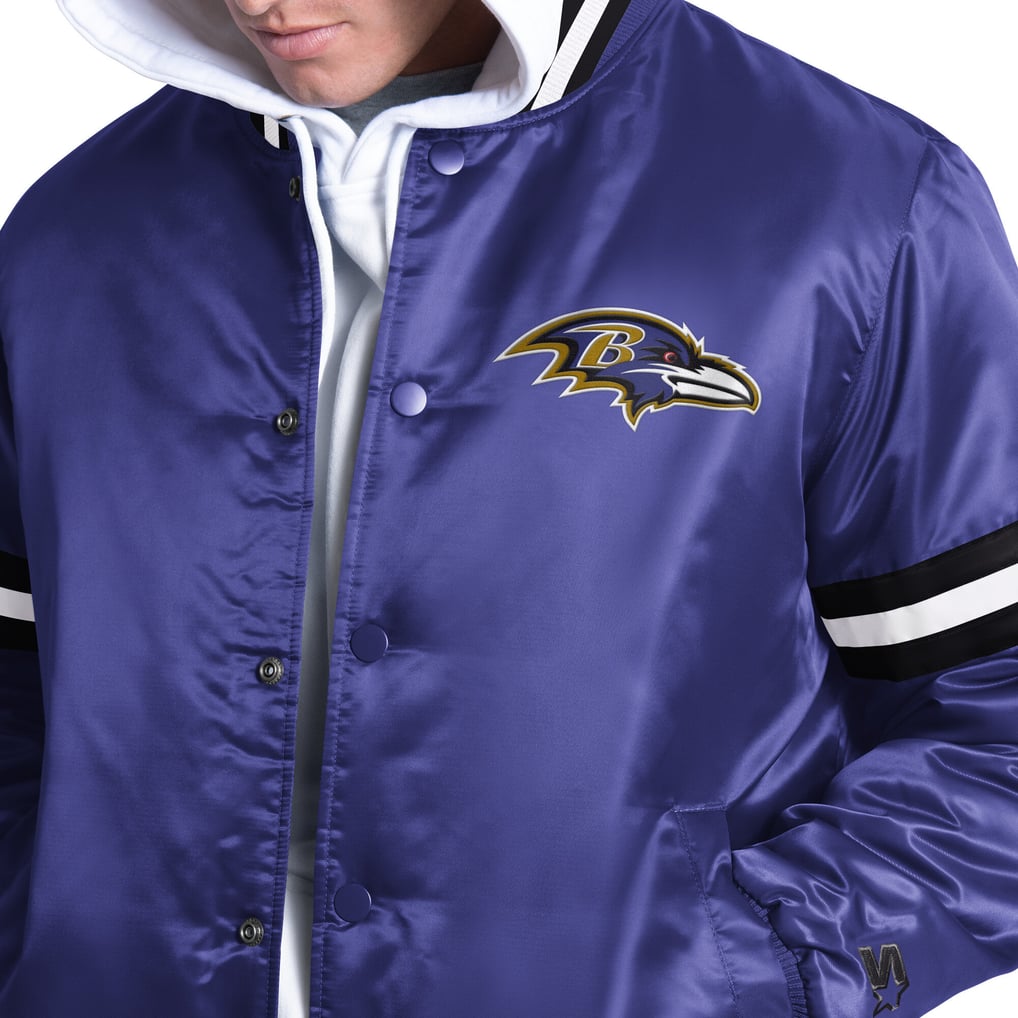 Baltimore Ravens Starter Courtside Varsity Full Snap Jacket - Purple