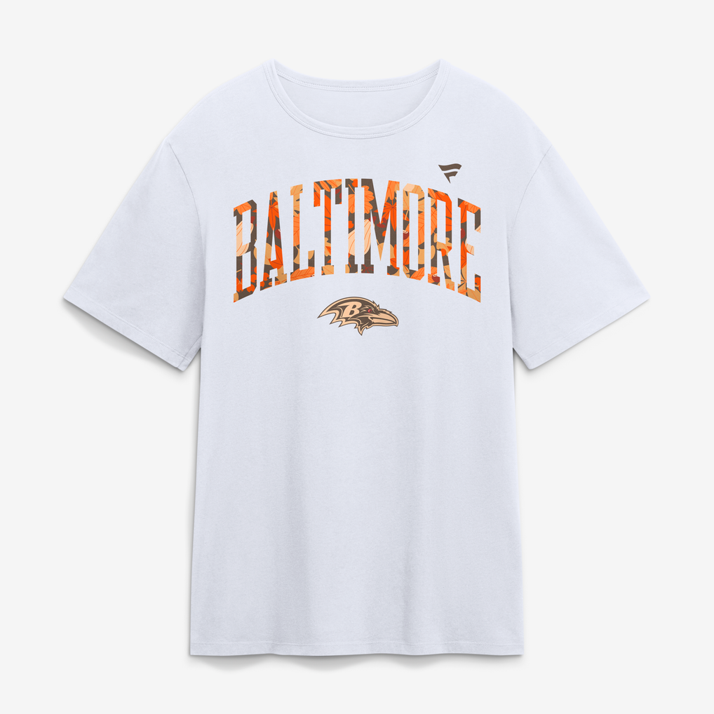 Baltimore Ravens Fall Wordmark T-Shirt - White