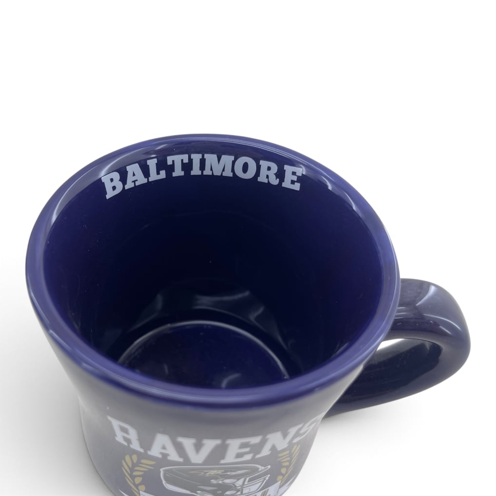 Baltimore Ravens Pegasus 11oz. Helmet Crest Wordmark Ceramic Mug
