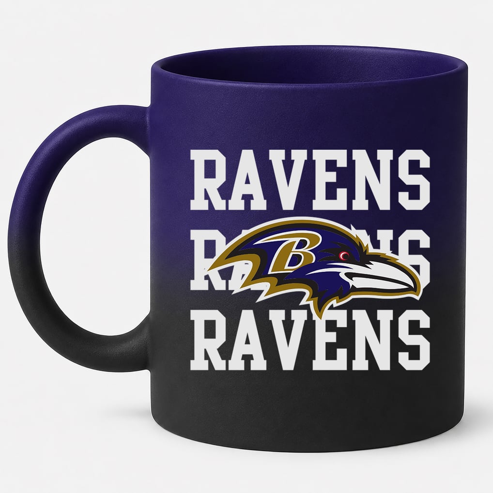 Baltimore Ravens Pegasus 16oz. Echo Fade Soft Touch Ceramic Mug