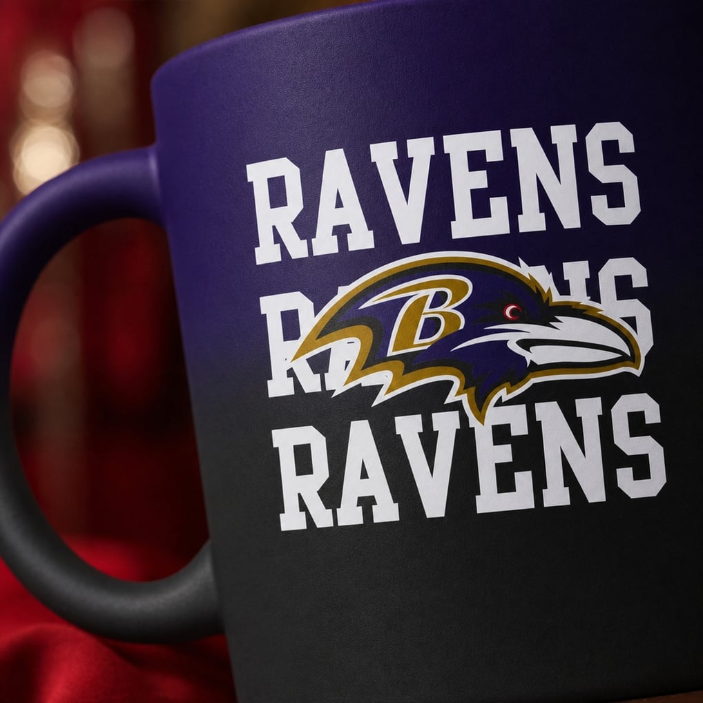 Baltimore Ravens Pegasus 16oz. Echo Fade Soft Touch Ceramic Mug