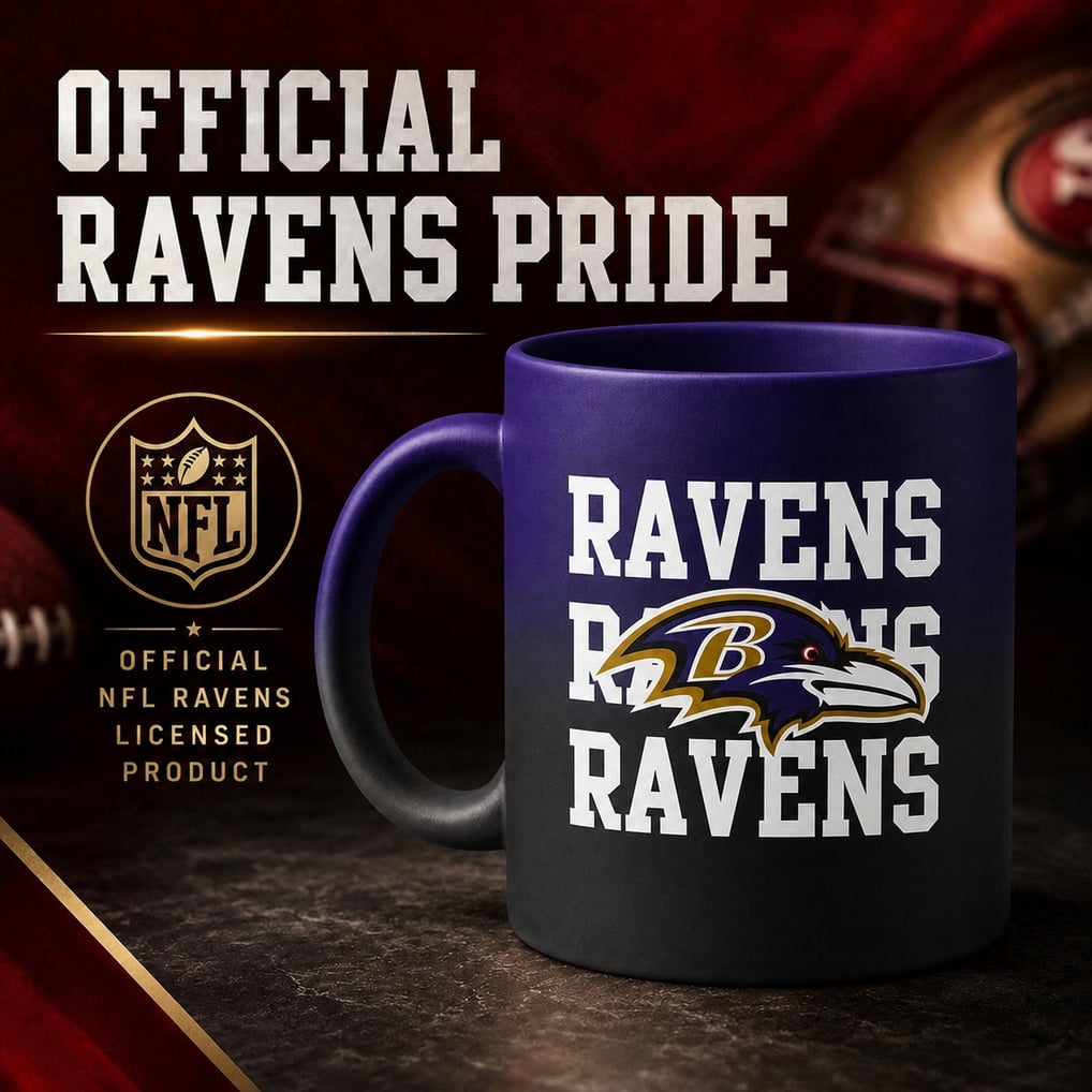 Baltimore Ravens Pegasus 16oz. Echo Fade Soft Touch Ceramic Mug