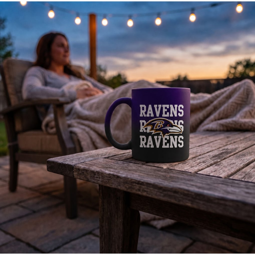 Baltimore Ravens Pegasus 16oz. Echo Fade Soft Touch Ceramic Mug