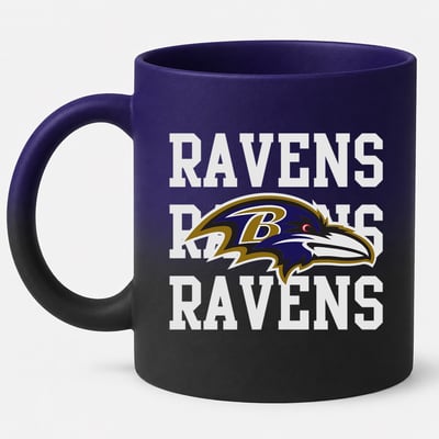 Baltimore Ravens Pegasus 16oz. Echo Fade Soft Touch Ceramic Mug