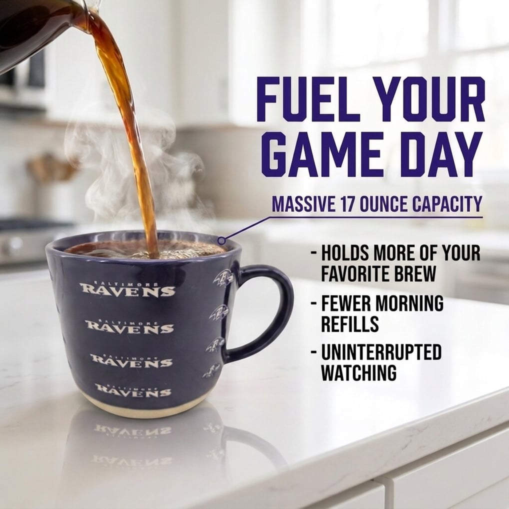 Baltimore Ravens Pegasus 17oz. Tonal Logo Sand Blasted Mug