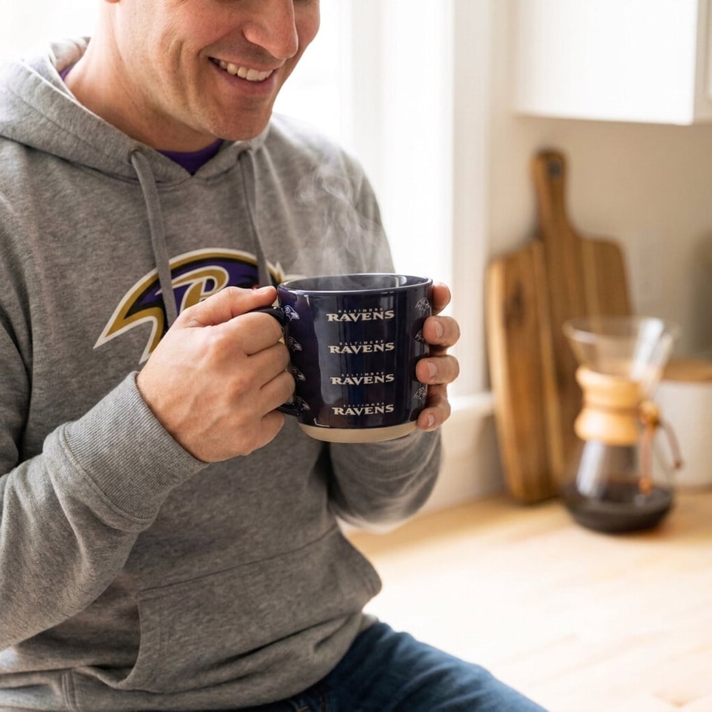 Baltimore Ravens Pegasus 17oz. Tonal Logo Sand Blasted Mug