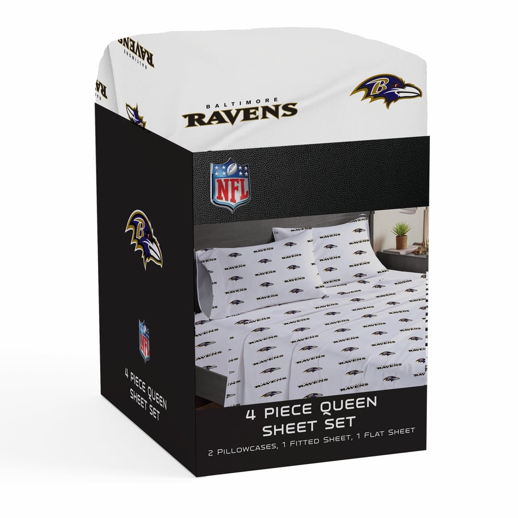 Baltimore Ravens Pegasus Four-Piece Queen Sheet Set
