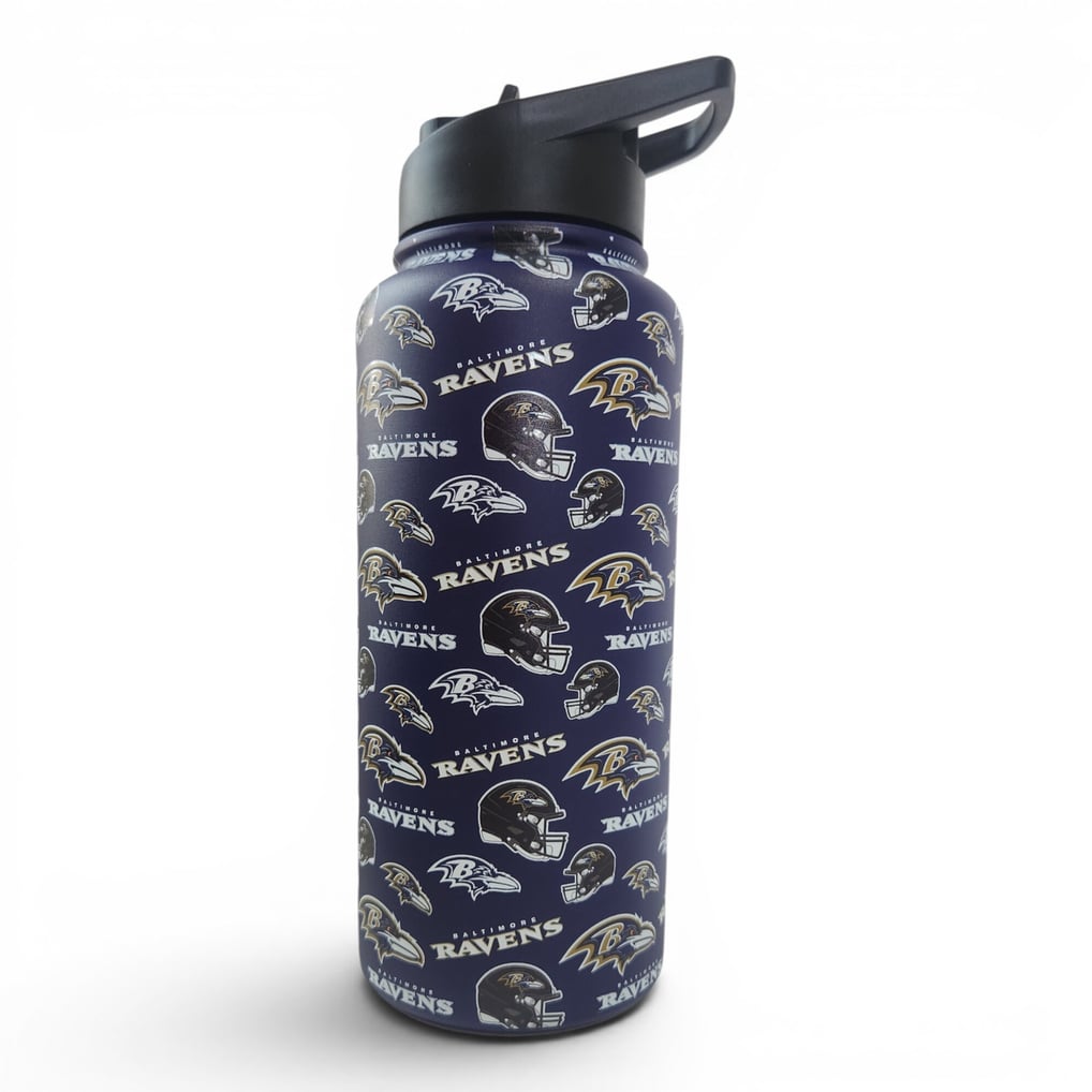 Pegasus Baltimore Ravens Game Day Duo 41oz. Stainless Steel Water ...
