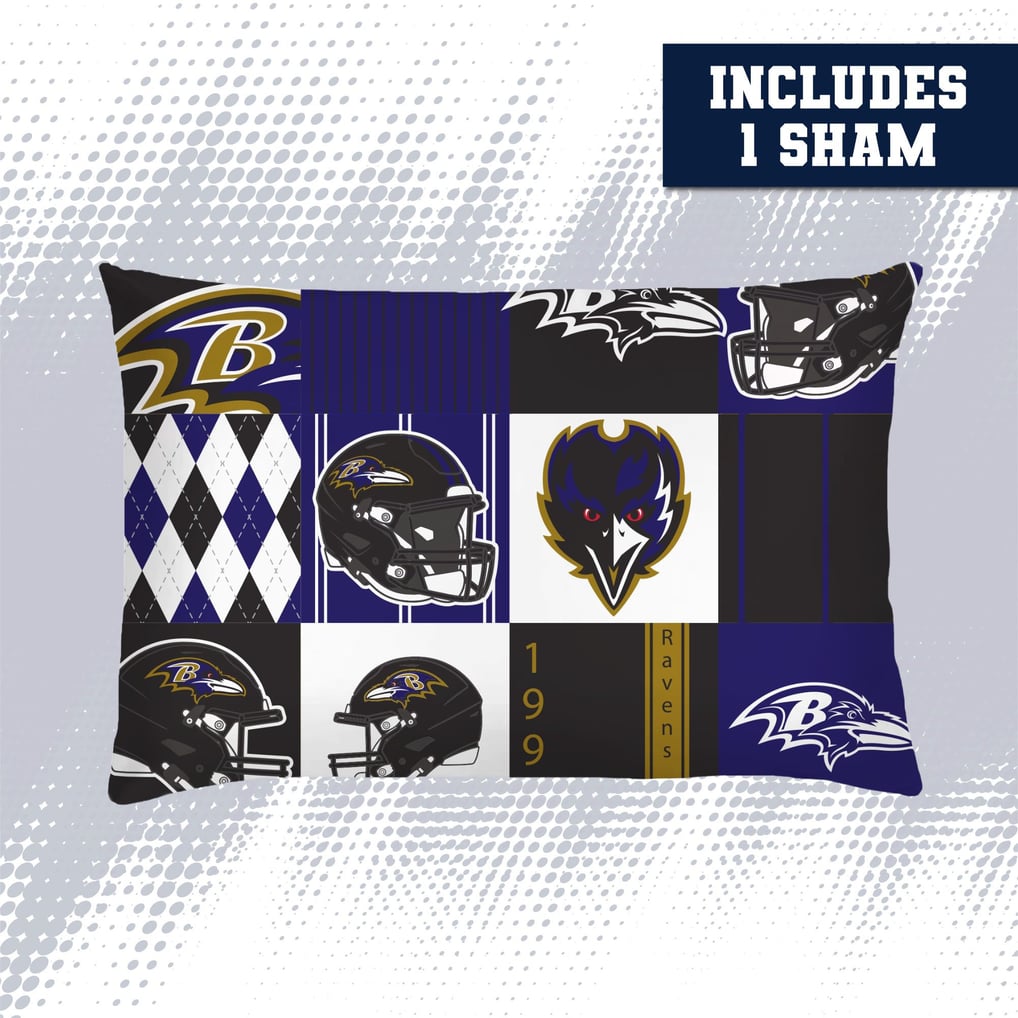 Baltimore Ravens Pegasus Patchwork Plaid Two-Piece Twin/Twin XL Bed in a Bag Set