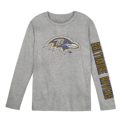Baltimore Ravens Outerstuff Preschool Air Raid Long Sleeve T-Shirt - Heather Gray