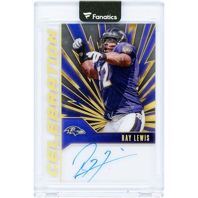 Ray Lewis Baltimore Ravens Autographed 2020 Panini Celebration #CI-RL Card