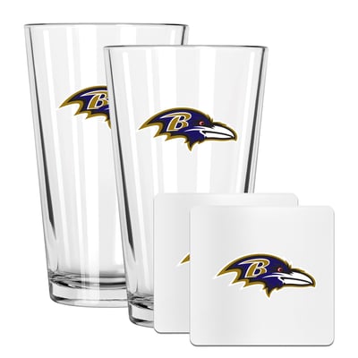 Baltimore Ravens The Memory Company 16oz. Pint Glass and Coaster Set