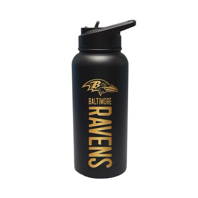 Baltimore Ravens The Memory Company 32oz. Stainless Steel Gold Lettering Tumbler