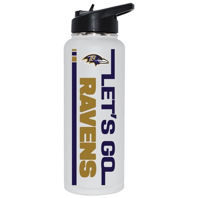 Baltimore Ravens The Memory Company Let's Go 34oz. Stainless Steel Quencher Bottle