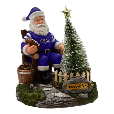 Baltimore Ravens The Memory Company Santa Figurine with LED Tree
