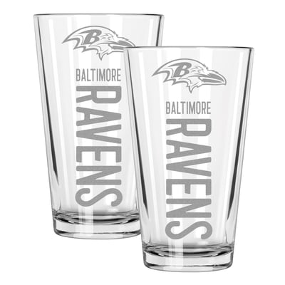 Baltimore Ravens The Memory Company Two-Piece 16oz. Pinnacle Pint Glass Set