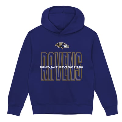 Baltimore Ravens Outerstuff Toddler Field General Fleece Hoodie - Purple