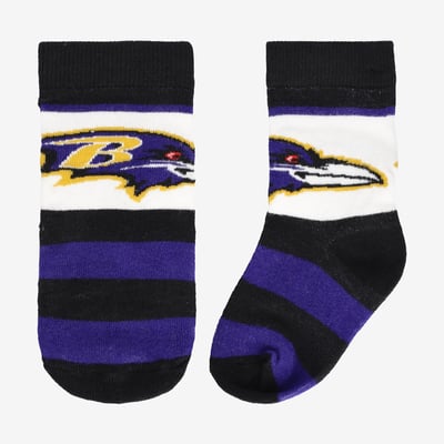  Baltimore Ravens Starter Toddler Rugby Block Socks - Black