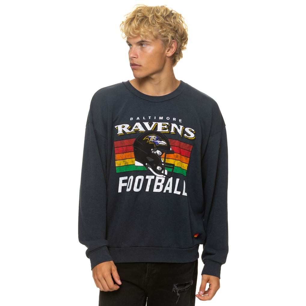 Baltimore Ravens Aviator Nation Unisex Relaxed Tri-Blend Sweatshirt - Charcoal