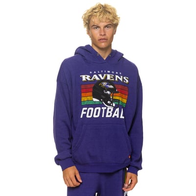 Baltimore Ravens Aviator Nation Unisex Relaxed Tri-Blend Hoodie - Purple